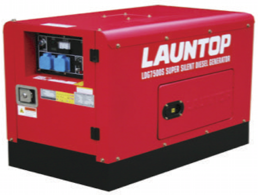 Launtop Diesel Silent Generator 5.5kW 9HP 25L 160kg LDG7500S